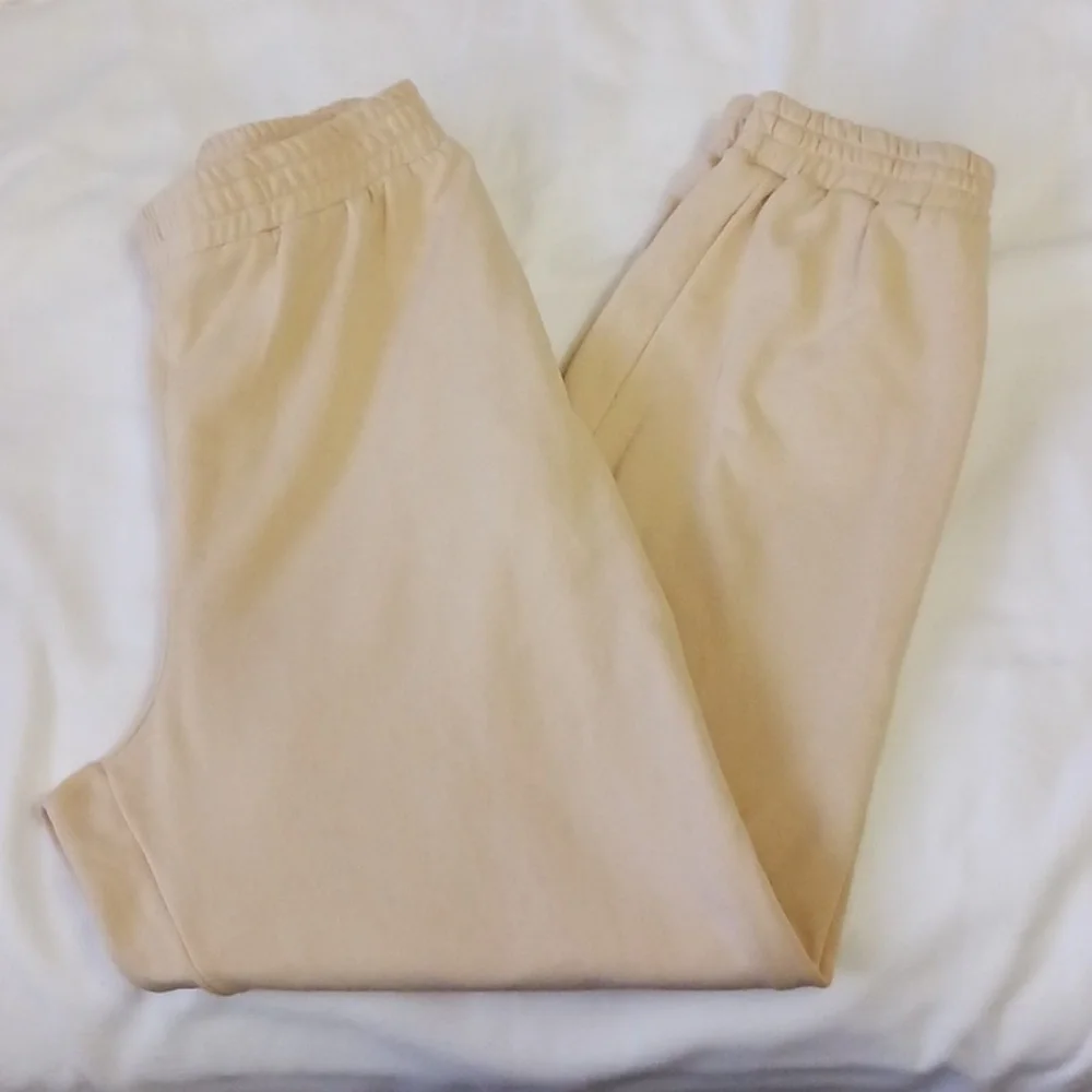 SUPERDOWN French Terry Joggers, Light Yellow/cream, Size L - Picture 11 of 11